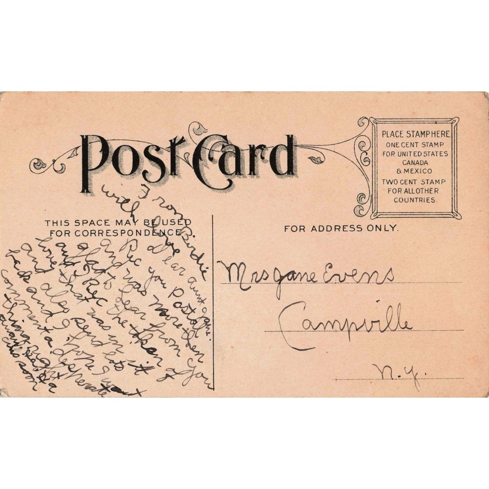 Antique Undivided Back Postcard I Felt Rather Small Humorous Comic Satire VG - Picture 2 of 2